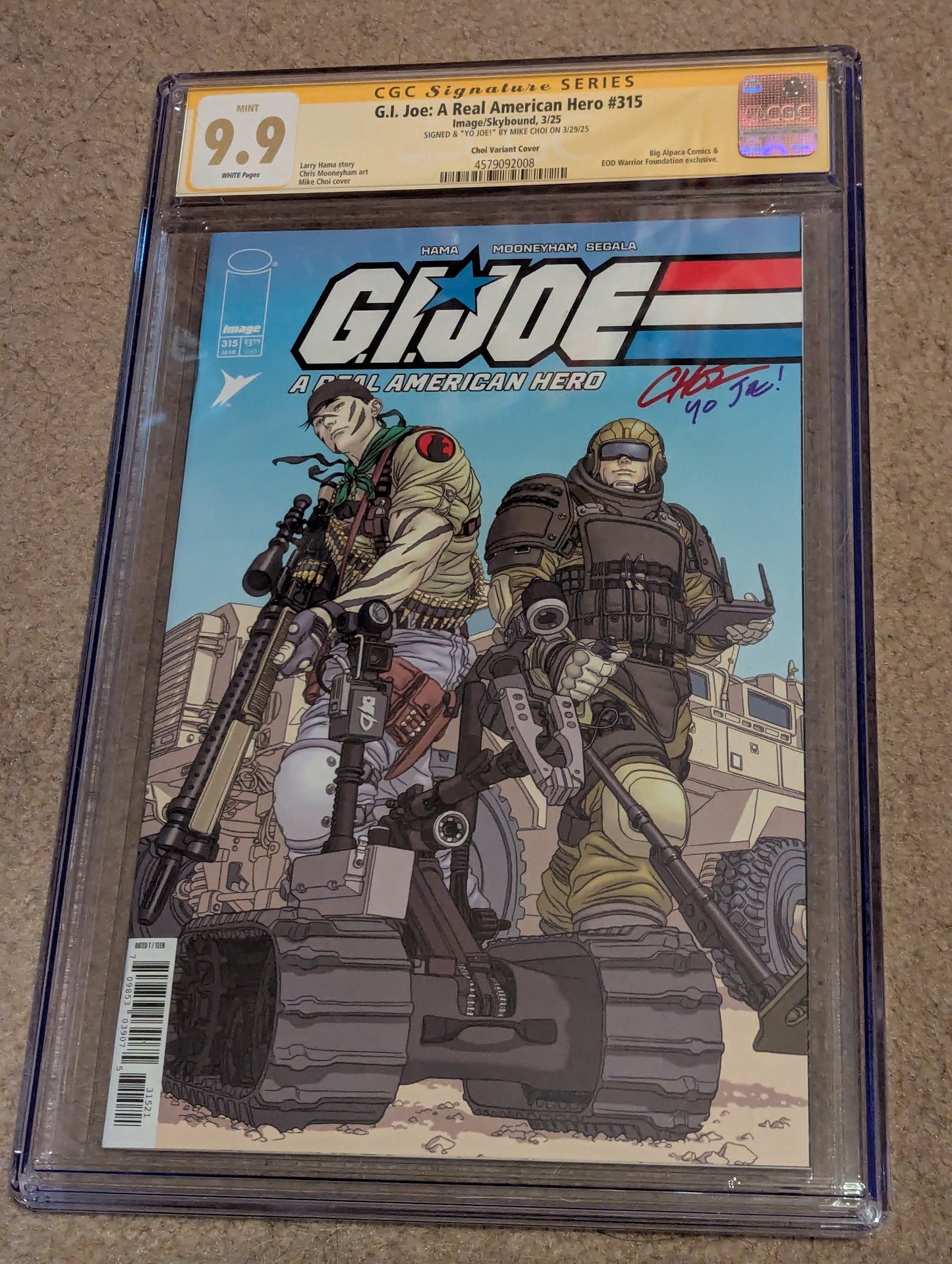 GI Joe #315 EOD Warrior Exclusive Graded - Very Limitied Availability