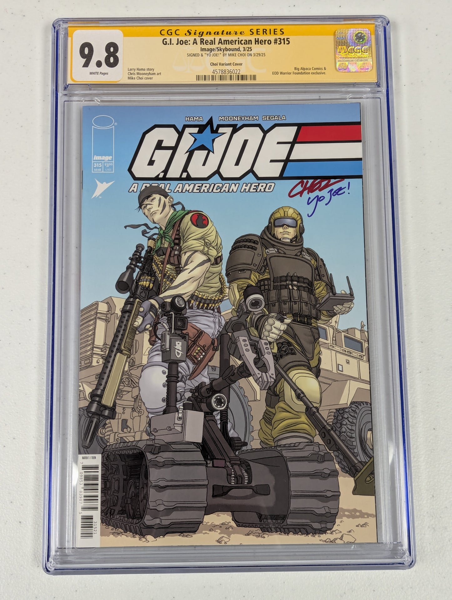 GI Joe #315 EOD Warrior Exclusive Graded - Very Limitied Availability